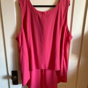 Bright Pink w/Black Mesh Accent Torrid Tank in Size 5